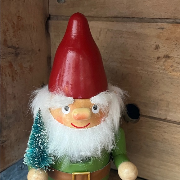 Hobby Lobby Nutcracker Gnome with Red Hat and Green Outfit - Picture 2 of 10
